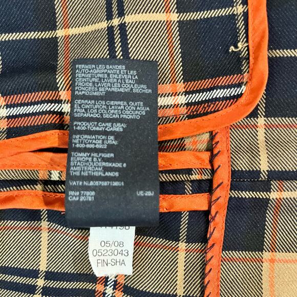 Tommy Hilfiger Plaid Jacket Size M Blazer Peacoat Double Breasted Lightweight - Picture 12 of 14